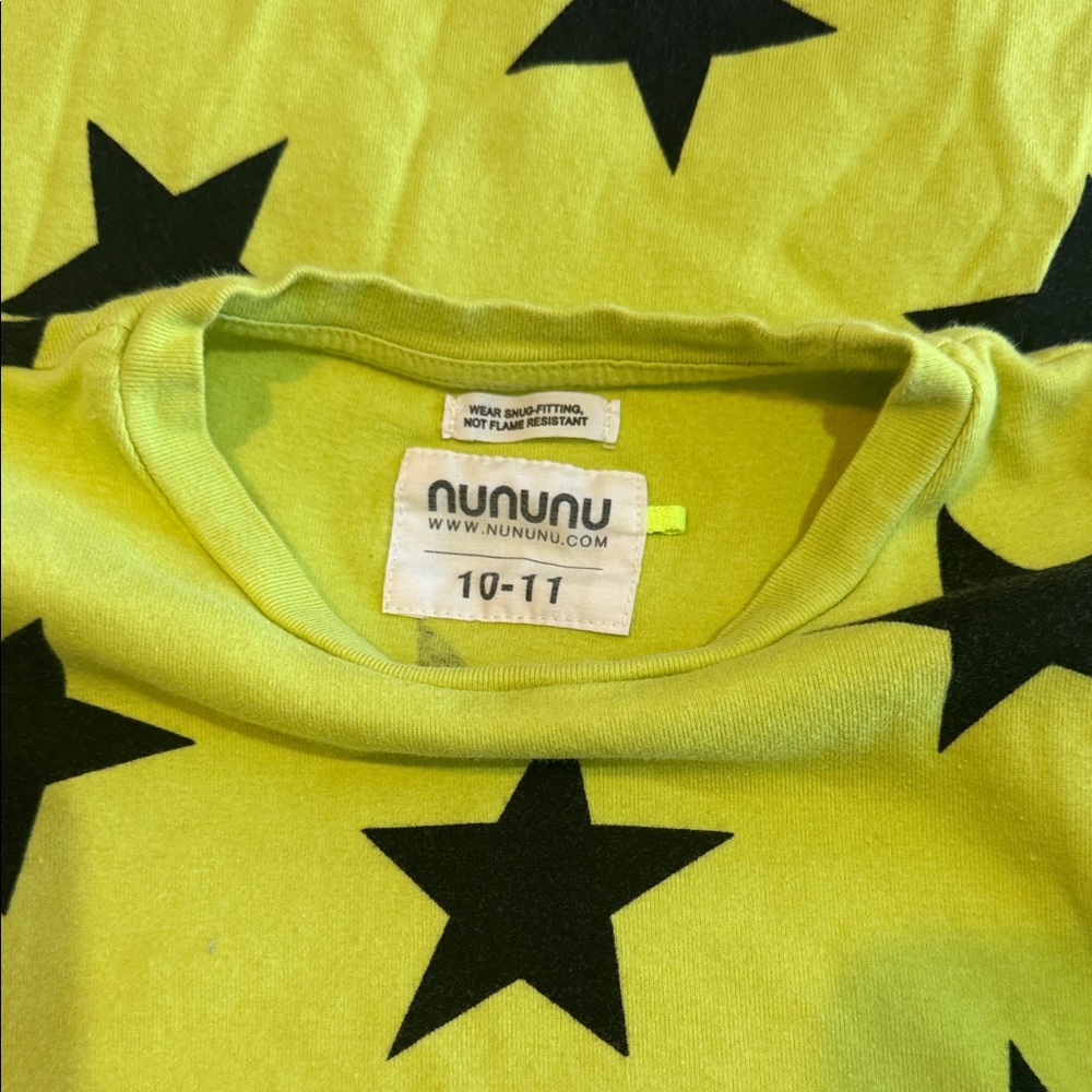 Nununu Kids Lime Star Short Sleeve Tee - Picture 2 of 2